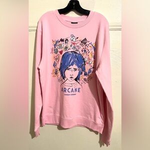 Pink Arcane League of Legends Sweatshirt